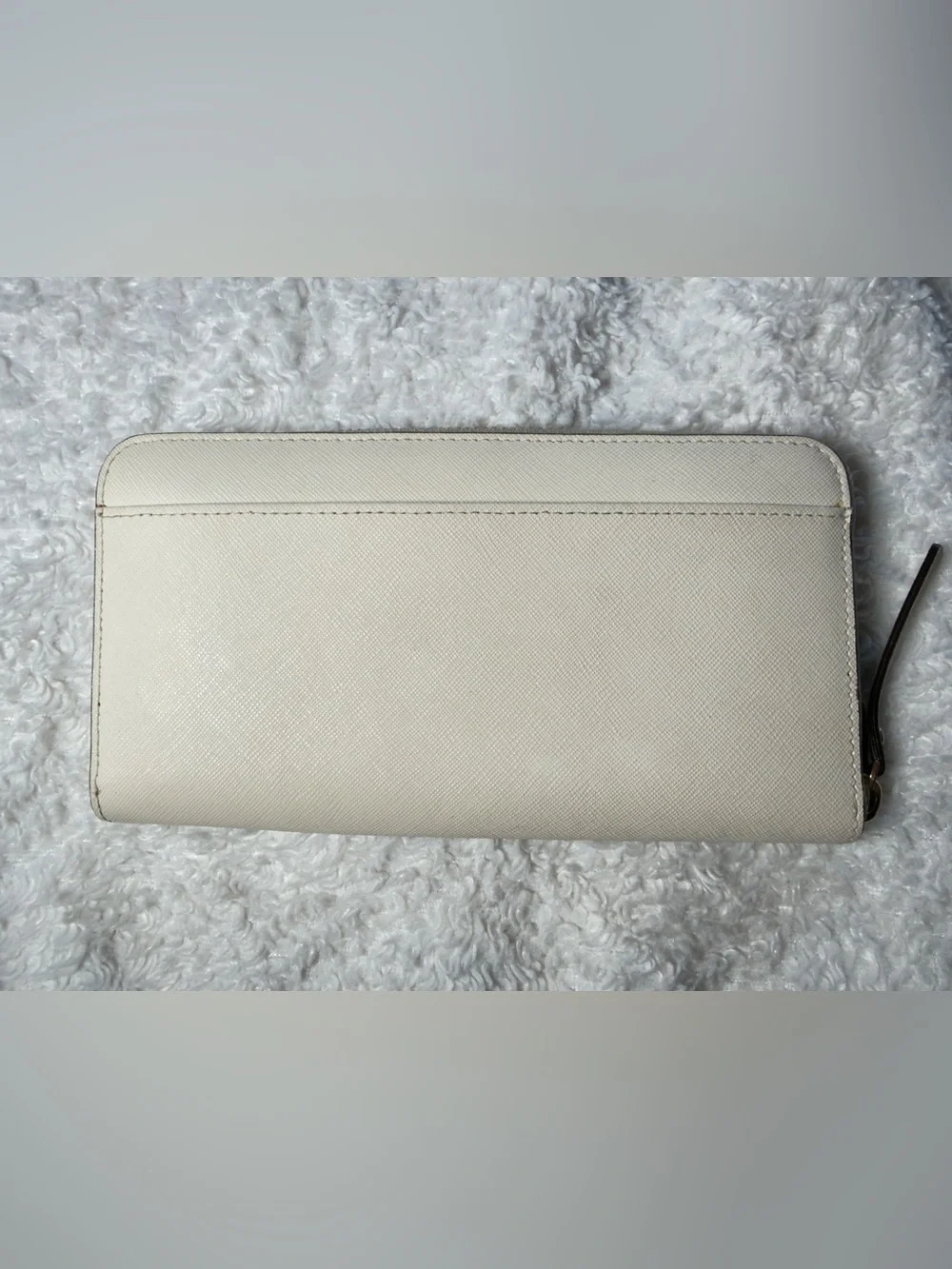 Kate Spade Cream Saffiano Zip Around Wallet